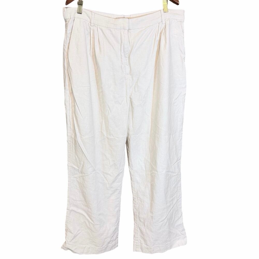 Abercrombie & Fitch Women's Wide Leg Pants in White
